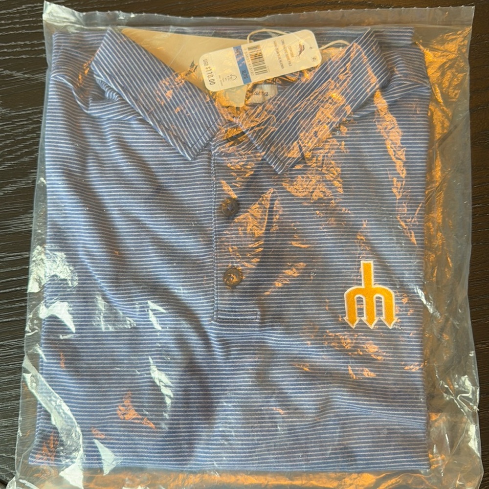 Tommy Bahama Seattle Mariners trident polo NWT